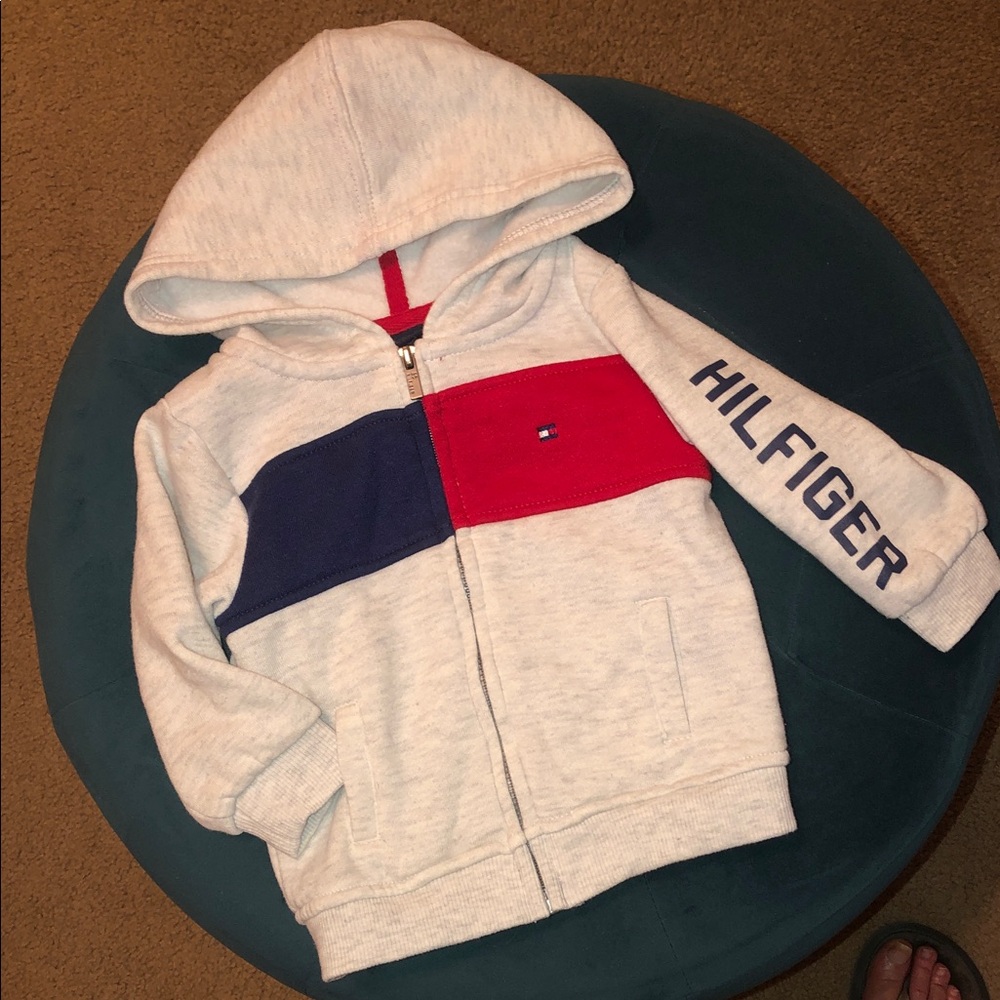 Tommy Hilfiger Kids' Hoodie in Red, Blue, and White